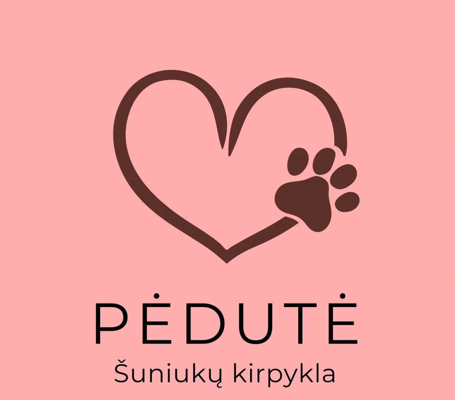 Pėdutė kirpyklos logotipas
